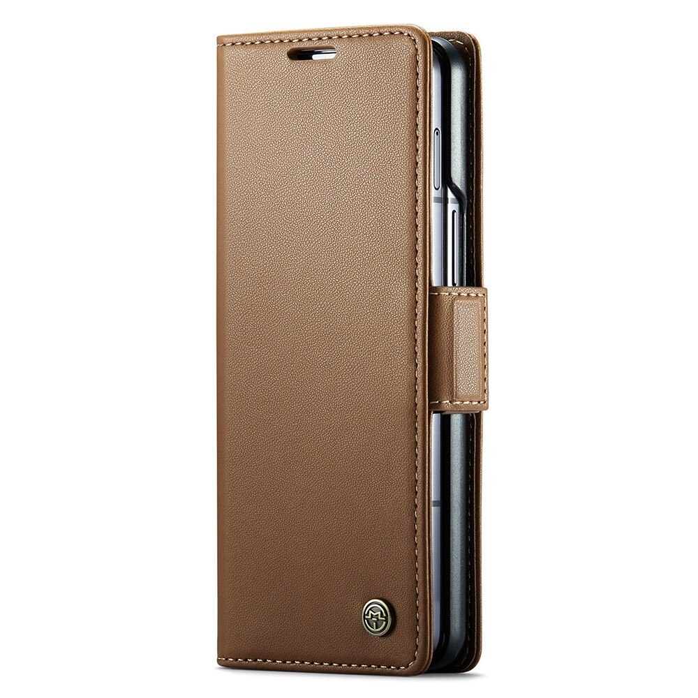 Slim Plånboksfodral RFID-skydd Samsung Galaxy Z Fold 5 brun