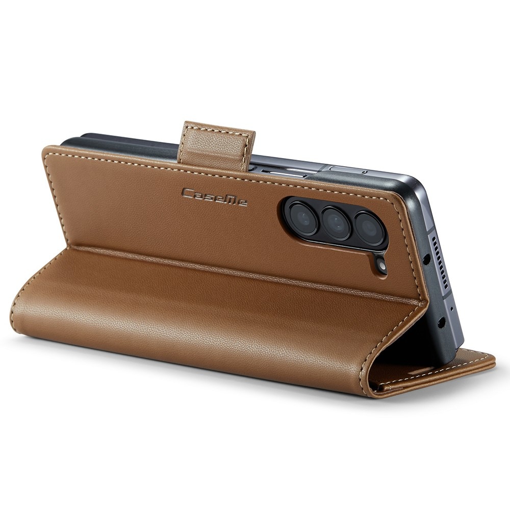 Slim Plånboksfodral RFID-skydd Samsung Galaxy Z Fold 6 brun