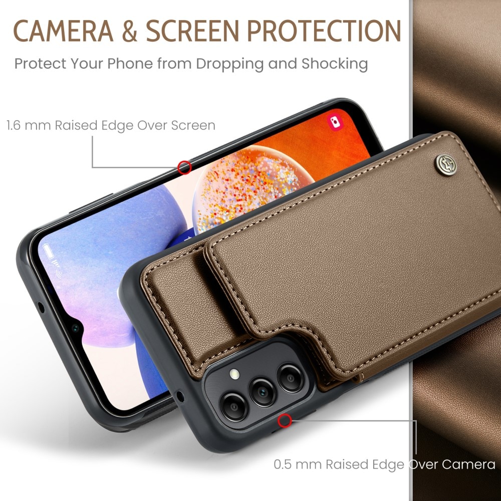Plånboksskal RFID-skydd Samsung Galaxy A14 brun