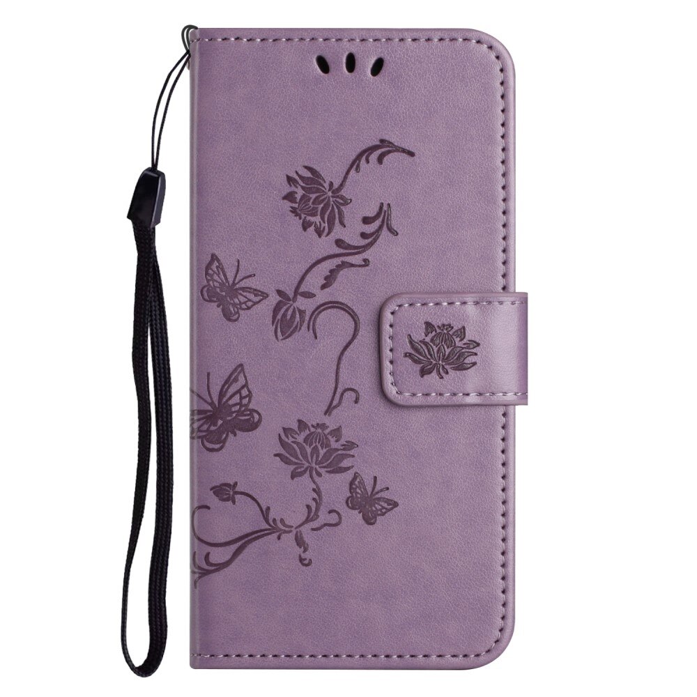 Läderfodral Fjärilar  Nokia C22 Lila