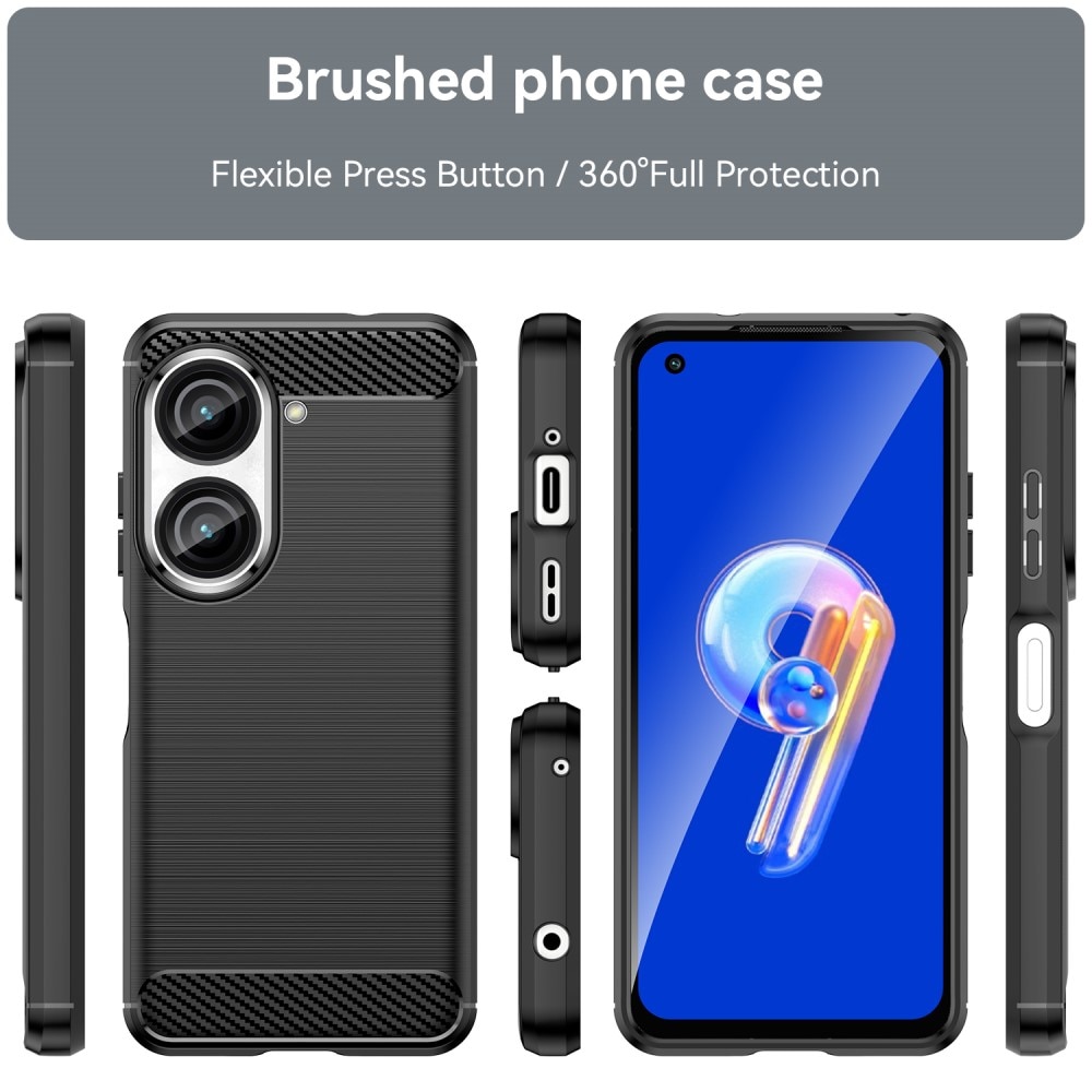 Asus Zenfone 10 Skal TPU Brushed Black