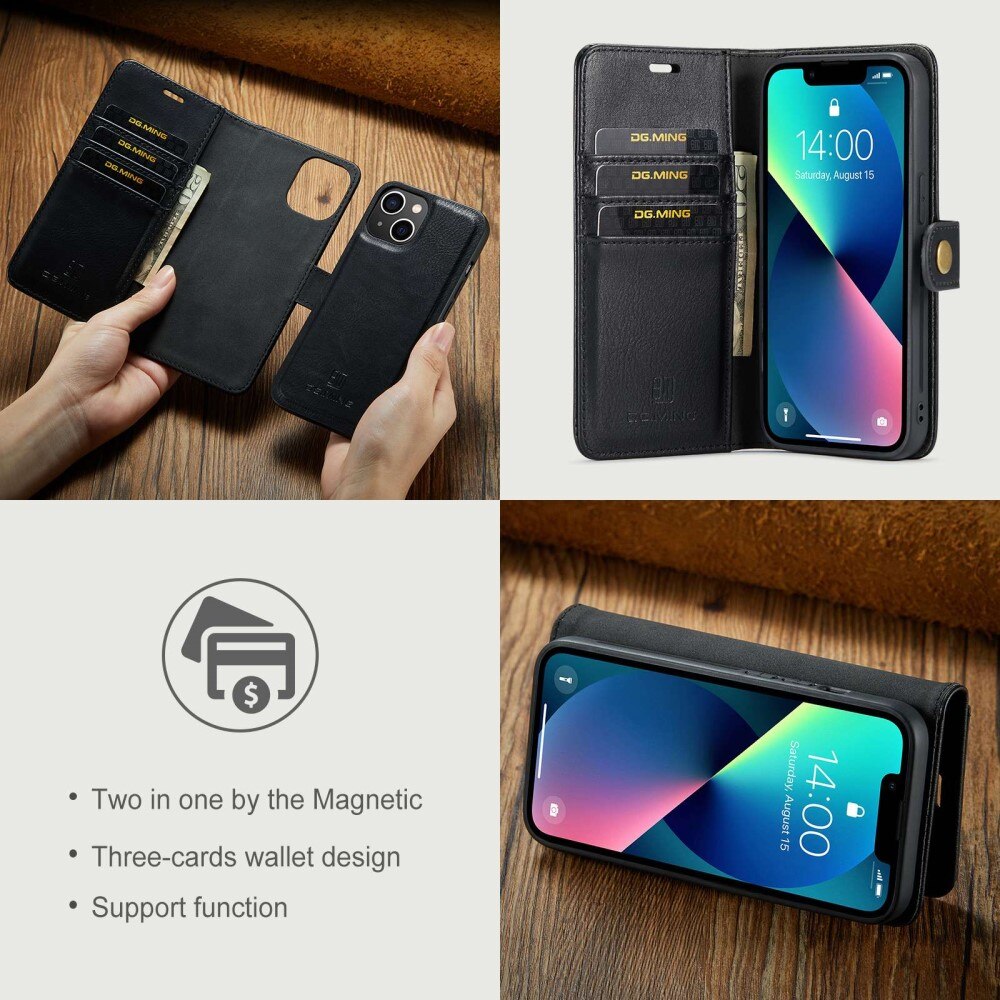 Magnet Wallet iPhone 15 Plus Black