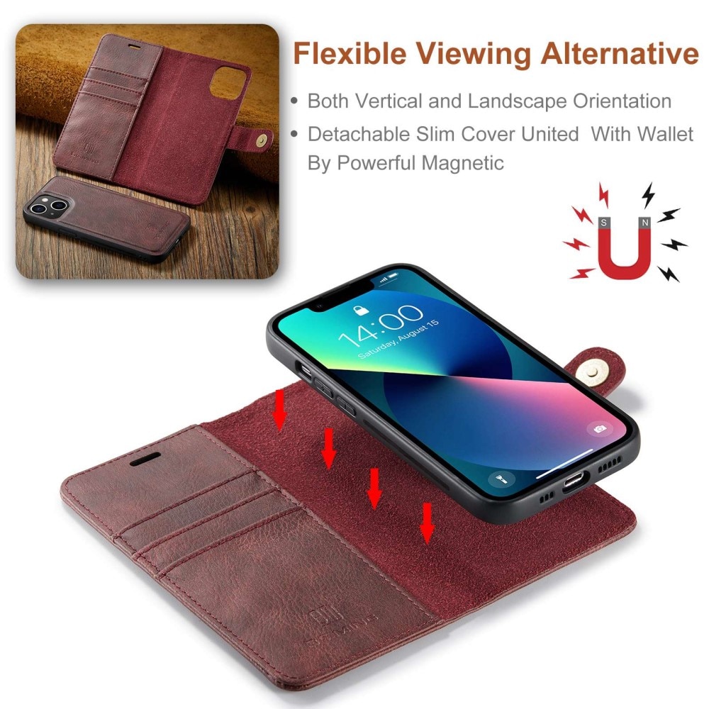 Magnet Wallet iPhone 15 Plus Red