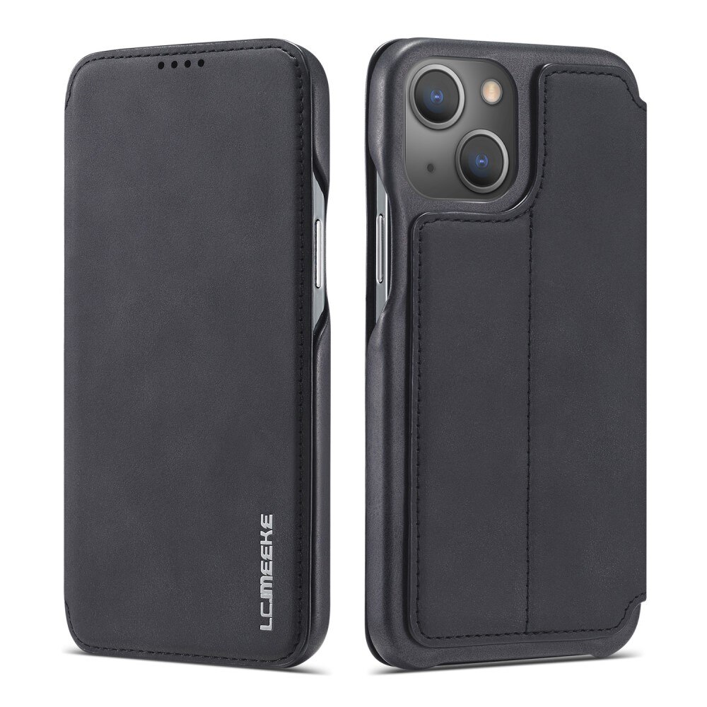 Slim Plånboksfodral iPhone 15 Plus svart