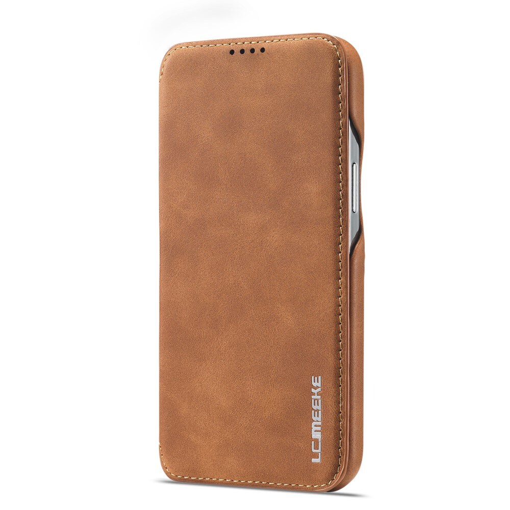 Slim Plånboksfodral iPhone 15 Pro Max cognac