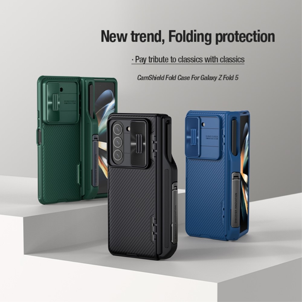 CamShield Fold Skal med S Pen-hållare Samsung Galaxy Z Fold 5 grön