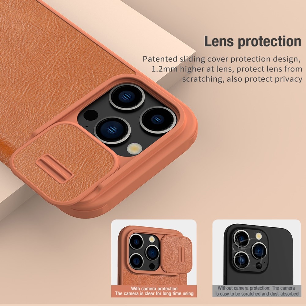 Qin Pro CamShield iPhone 15 Pro Max Brown
