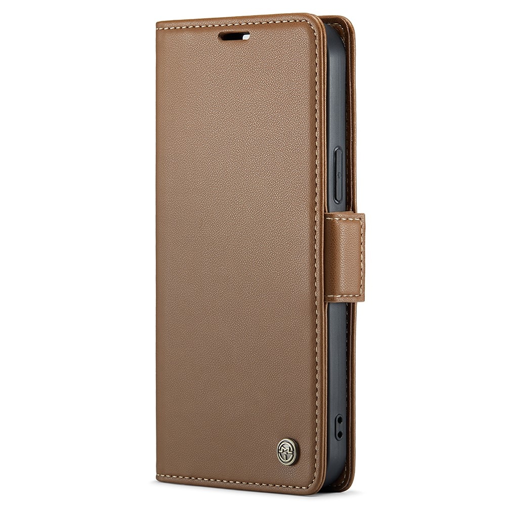Slim Plånboksfodral RFID-skydd iPhone 15 Pro Max Brun