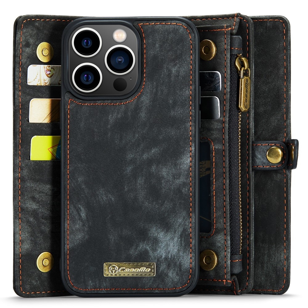 Multi-slot Plånboksfodral iPhone 15 Pro Max Grå