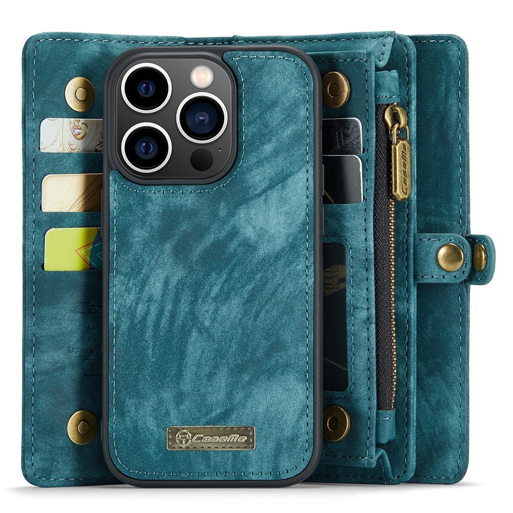 Multi-slot Plånboksfodral iPhone 15 Pro Max Blå