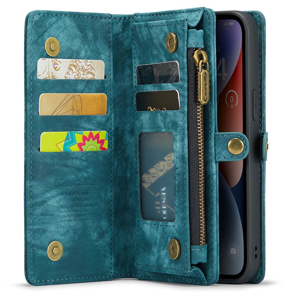 Multi-slot Plånboksfodral iPhone 15 Pro Max Blå