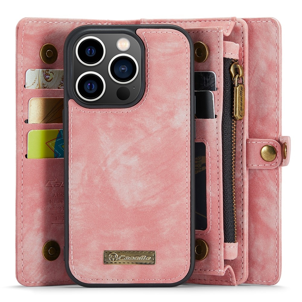 Multi-slot Plånboksfodral iPhone 15 Pro Max Rosa