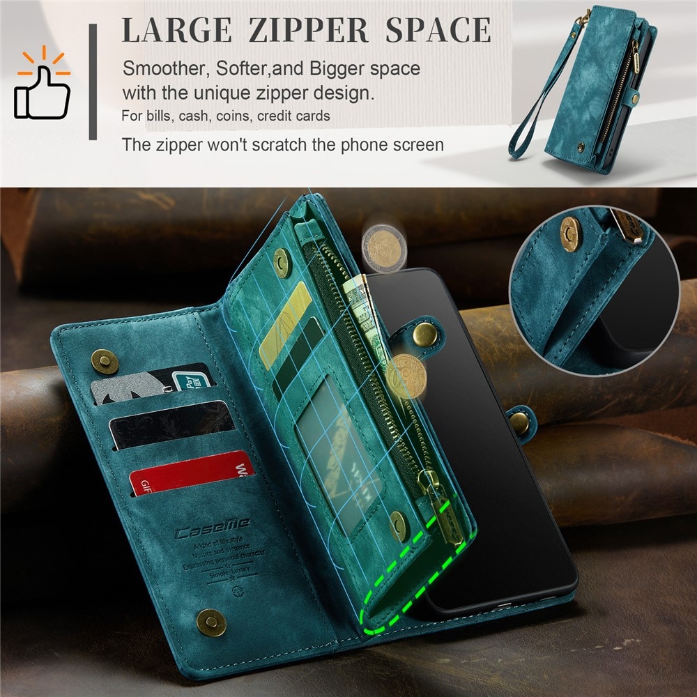 Multi-slot Plånboksfodral iPhone 15 Pro blå