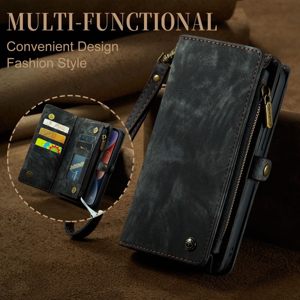 Multi-slot Plånboksfodral iPhone 15 Grå