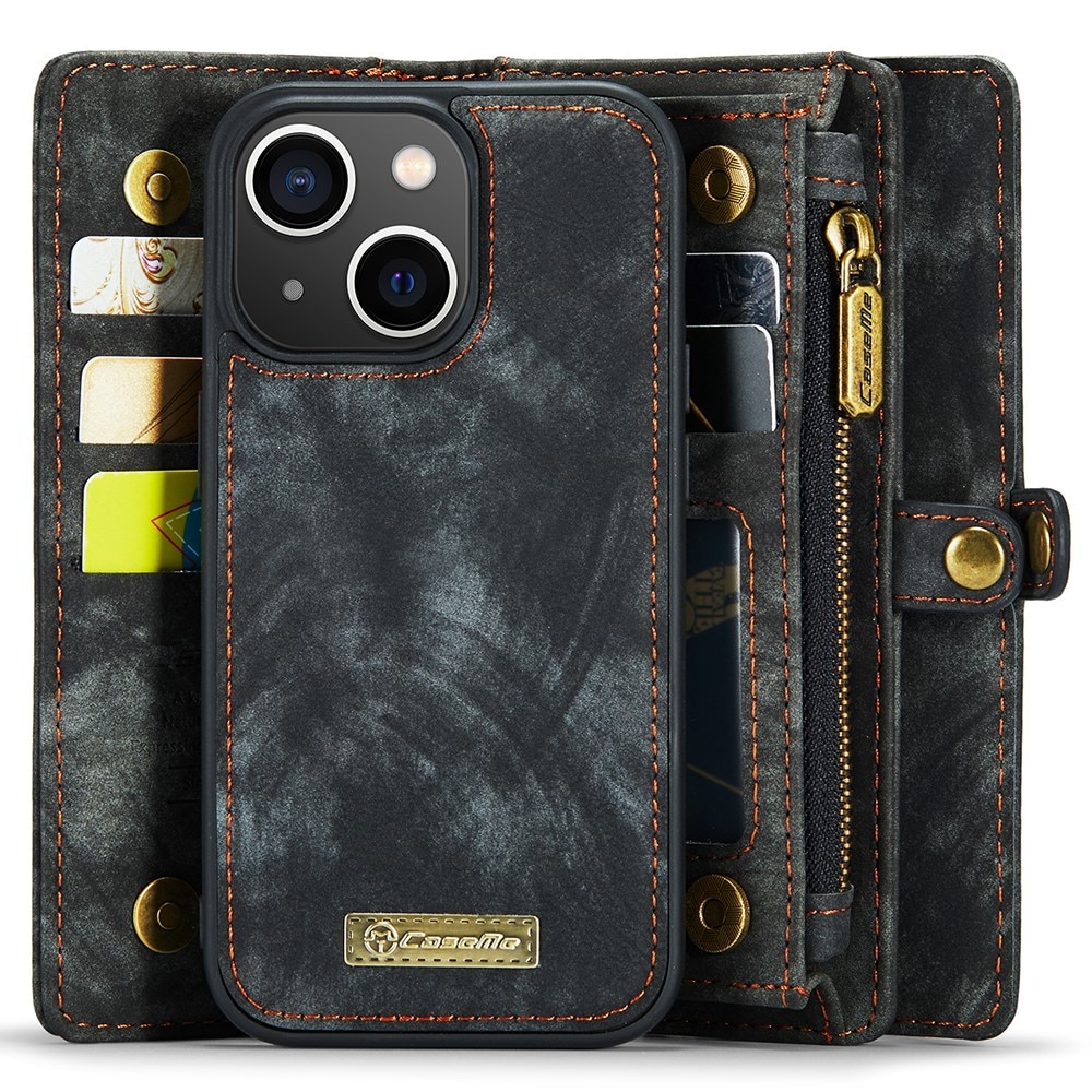 Multi-slot Plånboksfodral iPhone 15 Plus Grå