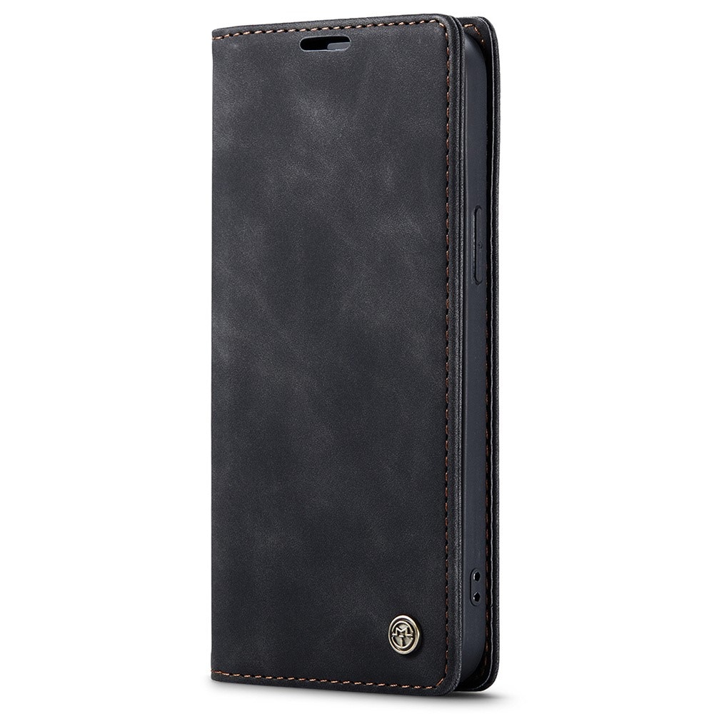 Slim Plånboksfodral iPhone 15 Plus svart
