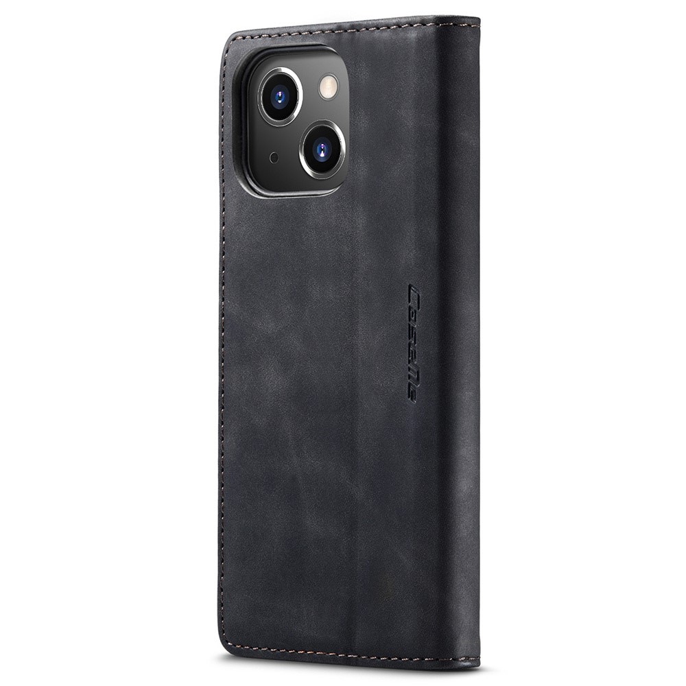 Slim Plånboksfodral iPhone 15 Plus Svart