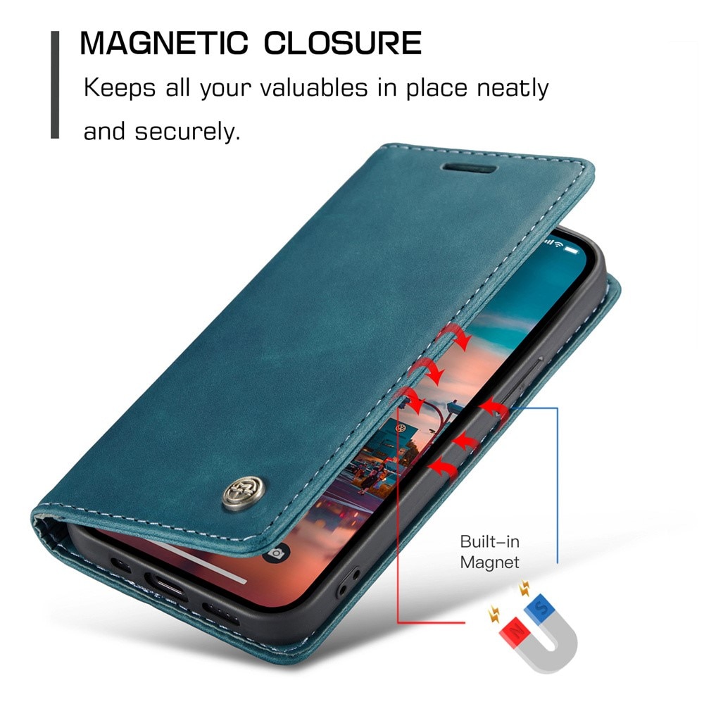Slim Plånboksfodral iPhone 15 Plus blå