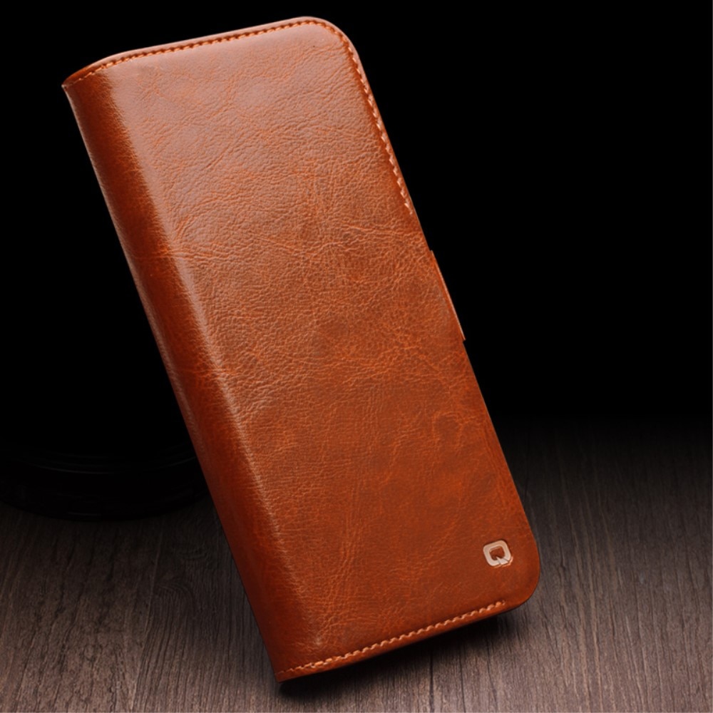 iPhone 15 Pro Max Leather Wallet Case Cognac