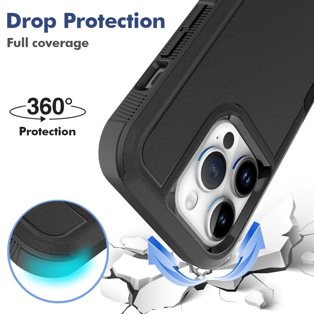 Off-road Hybridskal iPhone 15 Pro svart