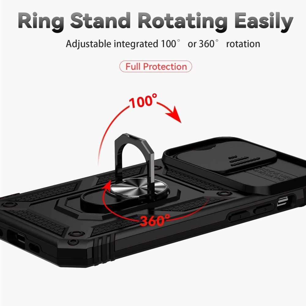 Hybridskal Ring+Kameraskydd iPhone 15 Pro Max svart