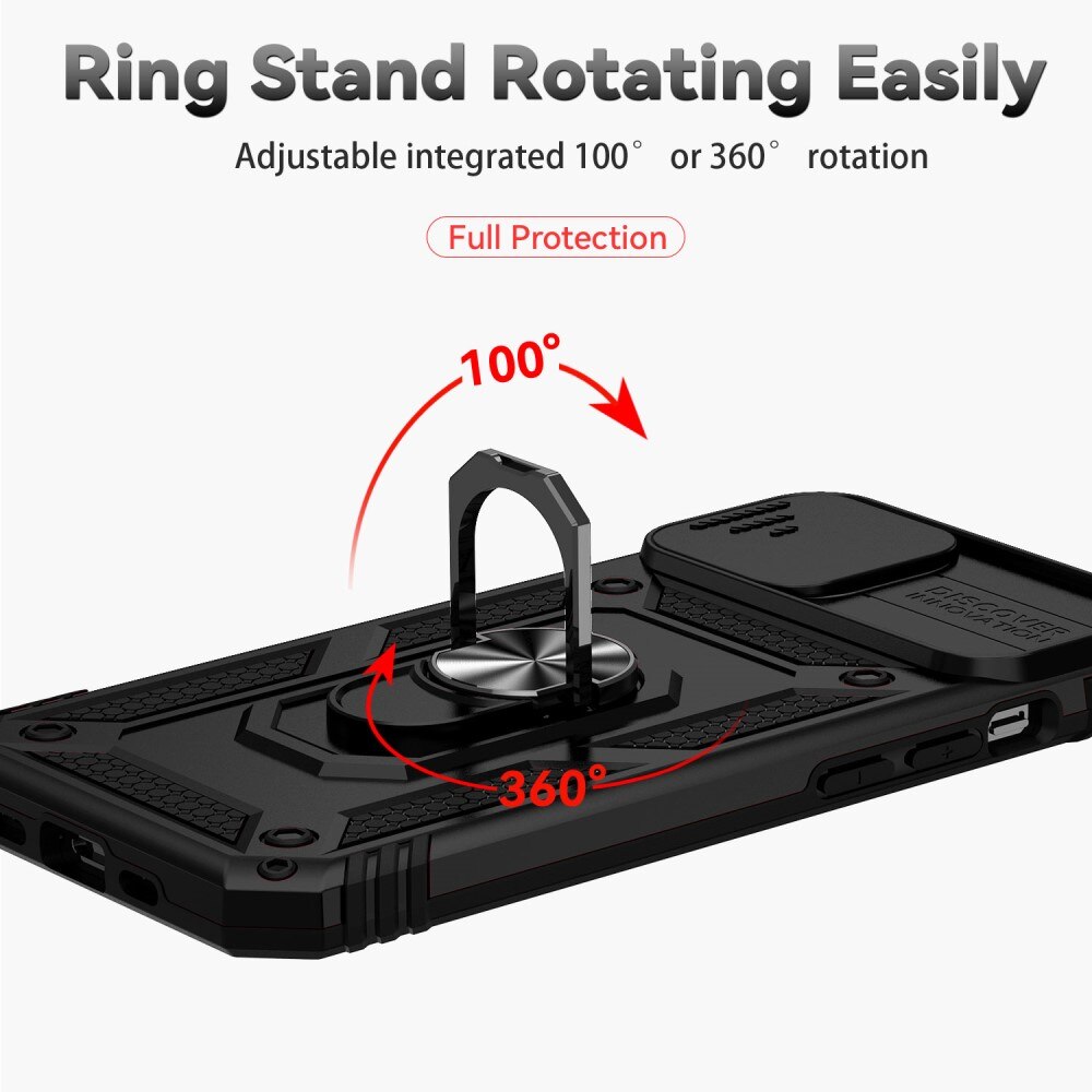 Hybridskal Ring + Kameraskydd iPhone 15 Plus Svart