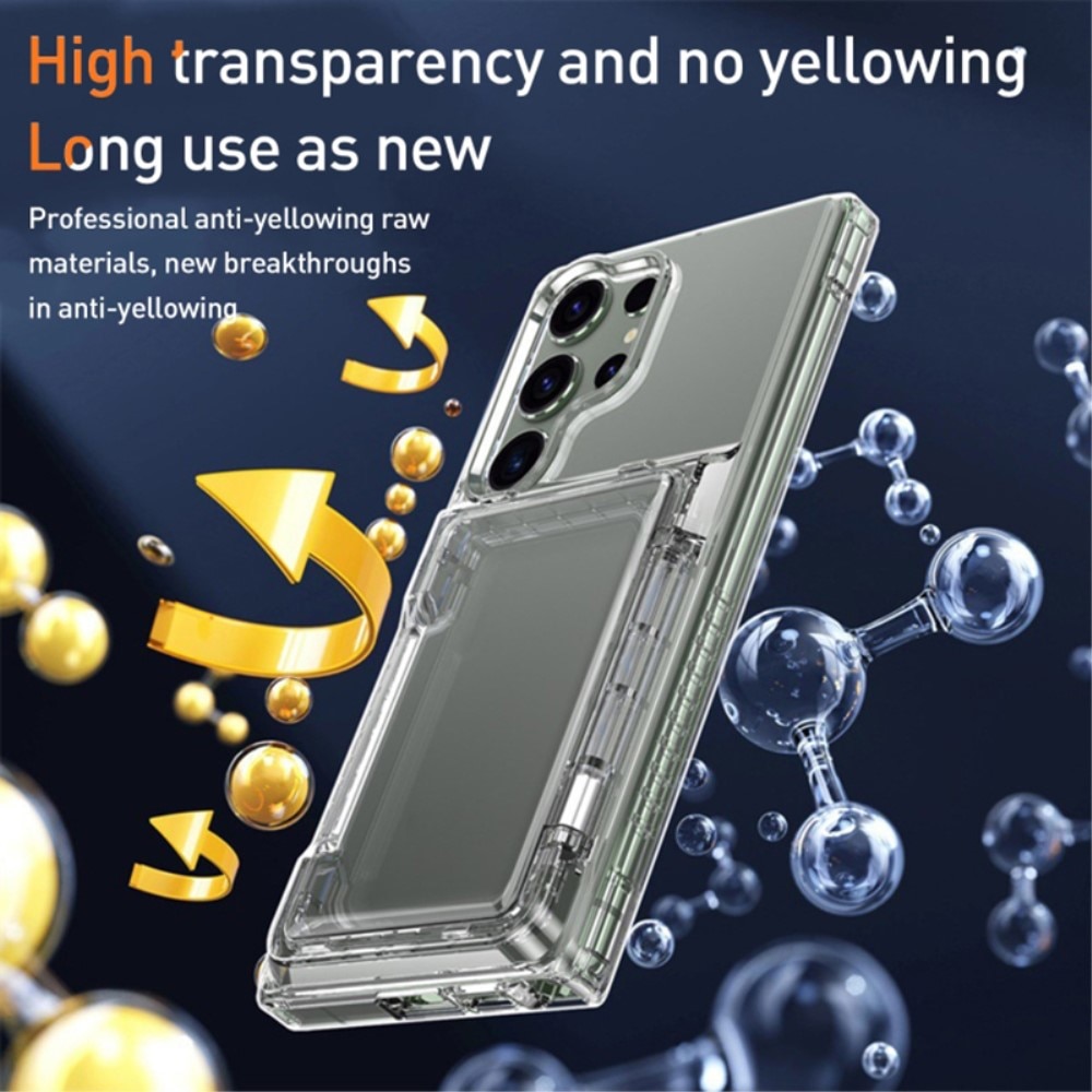 Hybridskal Kortfack Kickstand Samsung Galaxy S23 Ultra transparent