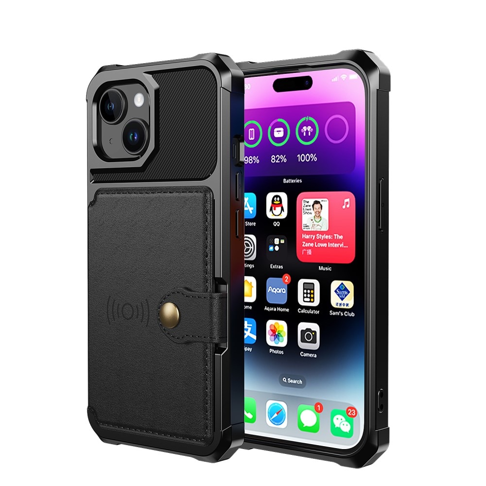 Tough Multi-slot Case iPhone 15 Svart