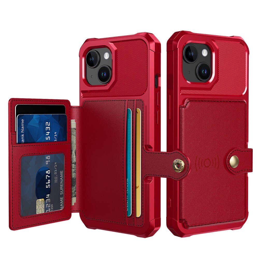 Tough Multi-slot Case iPhone 15 röd