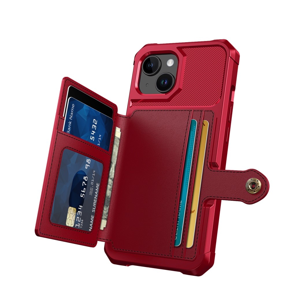 Tough Multi-slot Case iPhone 15 Röd