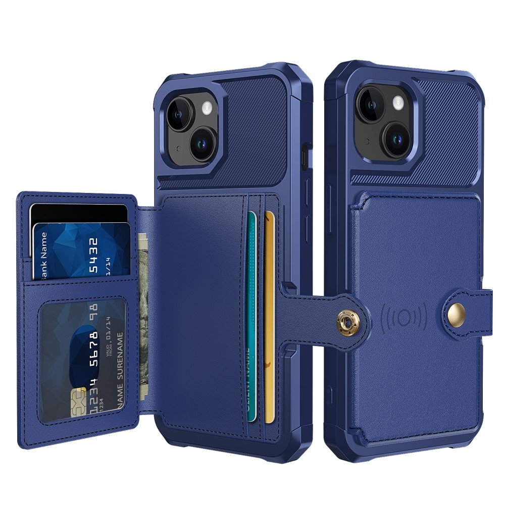 Tough Multi-slot Case iPhone 15 blå