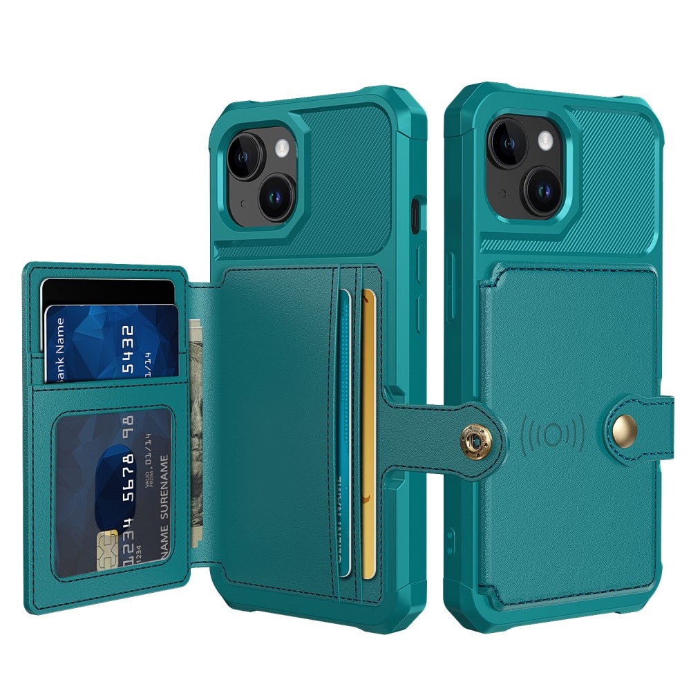 Tough Multi-slot Case iPhone 15 grön