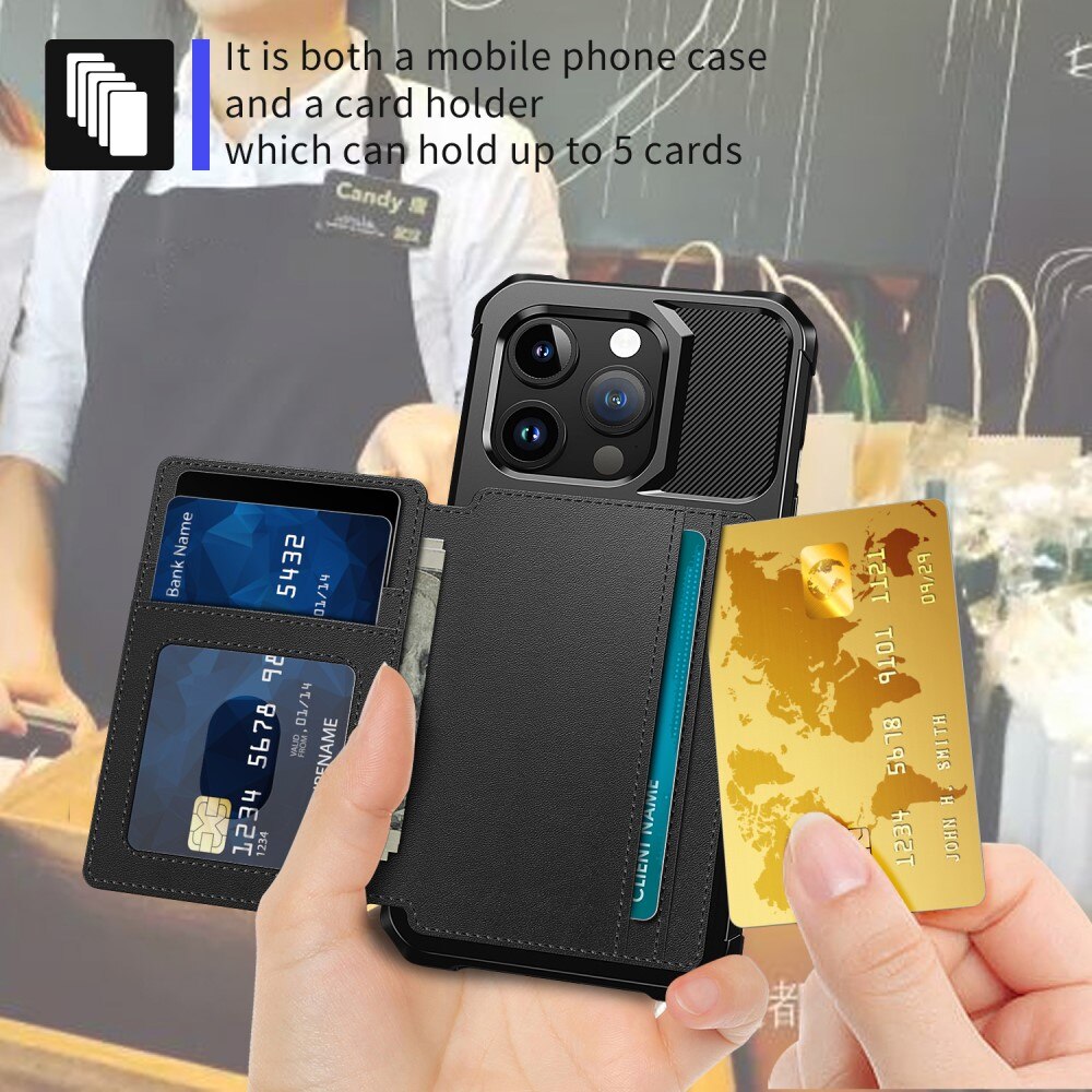 Tough Multi-slot Case iPhone 15 Pro svart