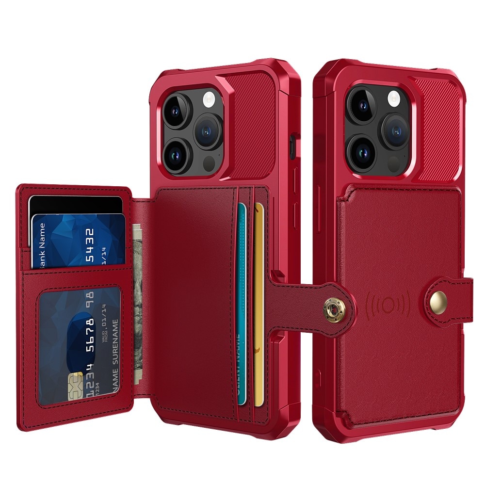 Tough Multi-slot Case iPhone 15 Pro Röd