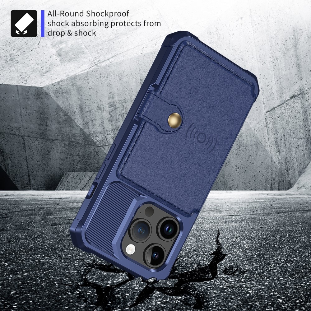 Tough Multi-slot Case iPhone 15 Pro blå