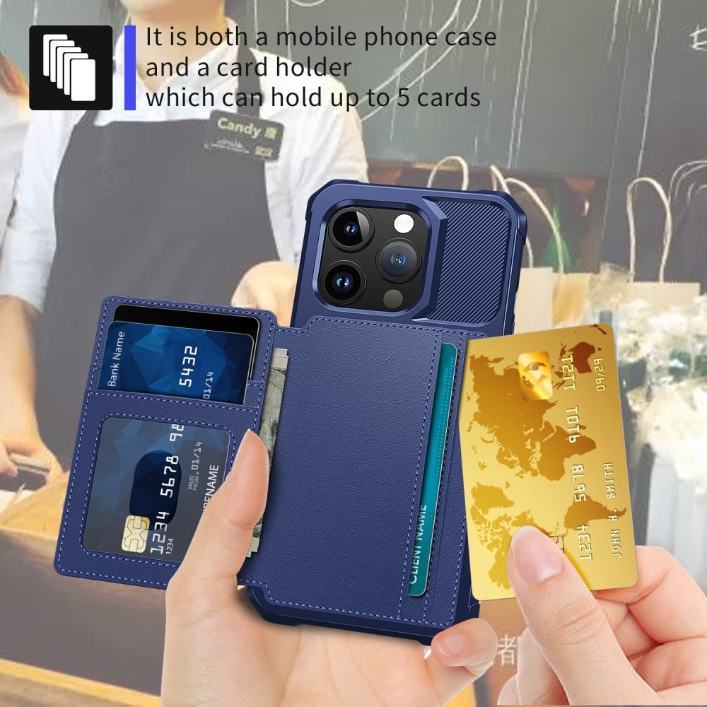 Tough Multi-slot Case iPhone 15 Pro blå