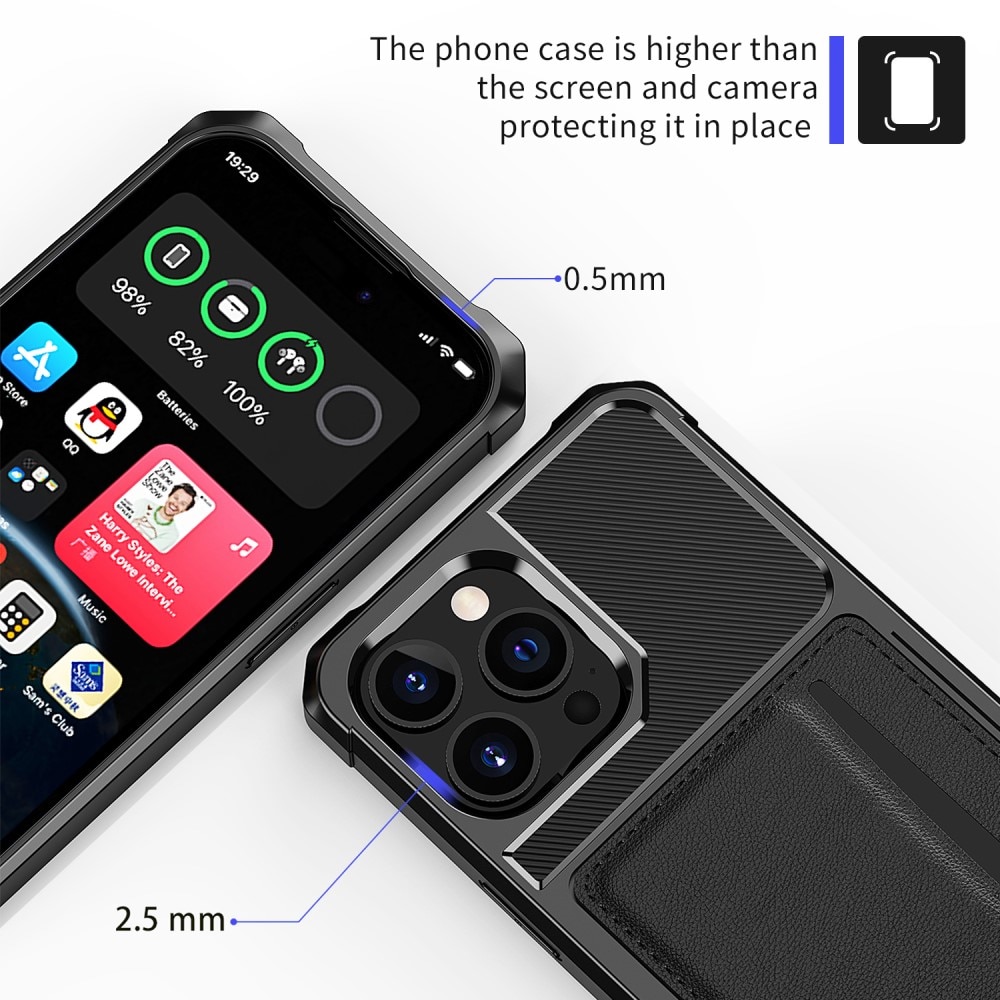 Tough Card Case iPhone 15 Pro Max svart