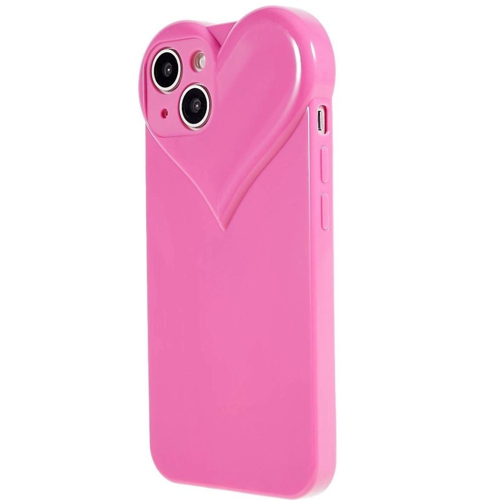 TPU Skal Hjärta iPhone 15 rosa