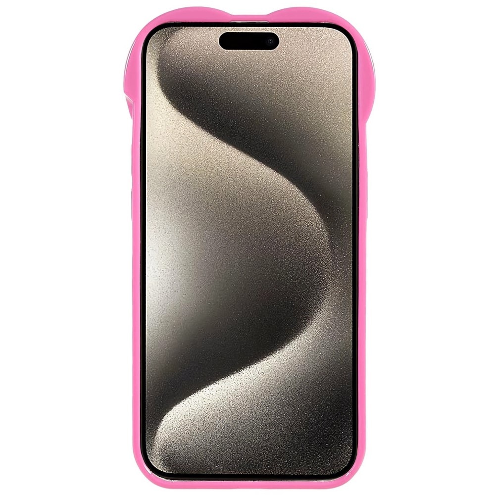 TPU Skal Hjärta iPhone 15 Pro rosa