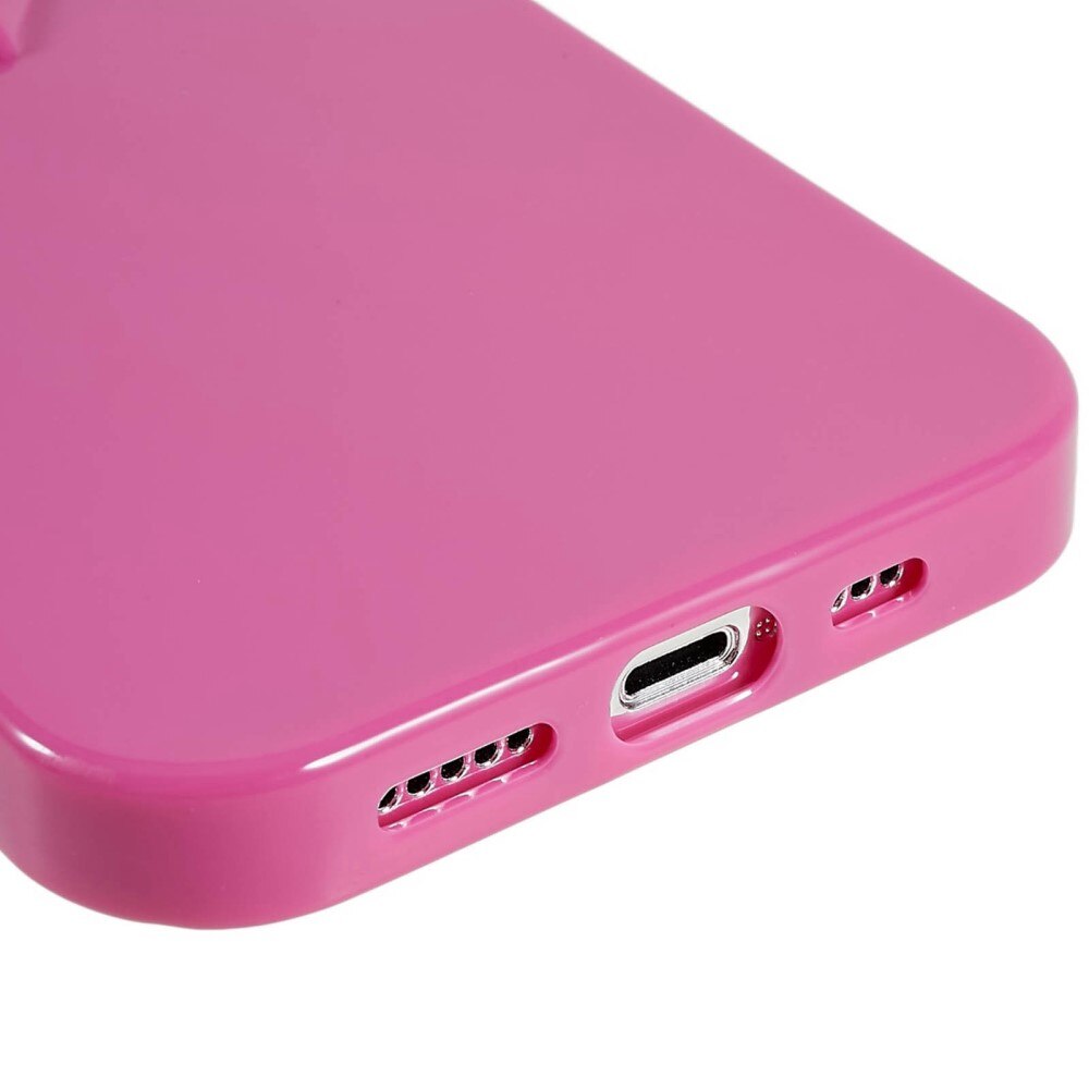 TPU Skal Hjärta iPhone 15 Pro rosa