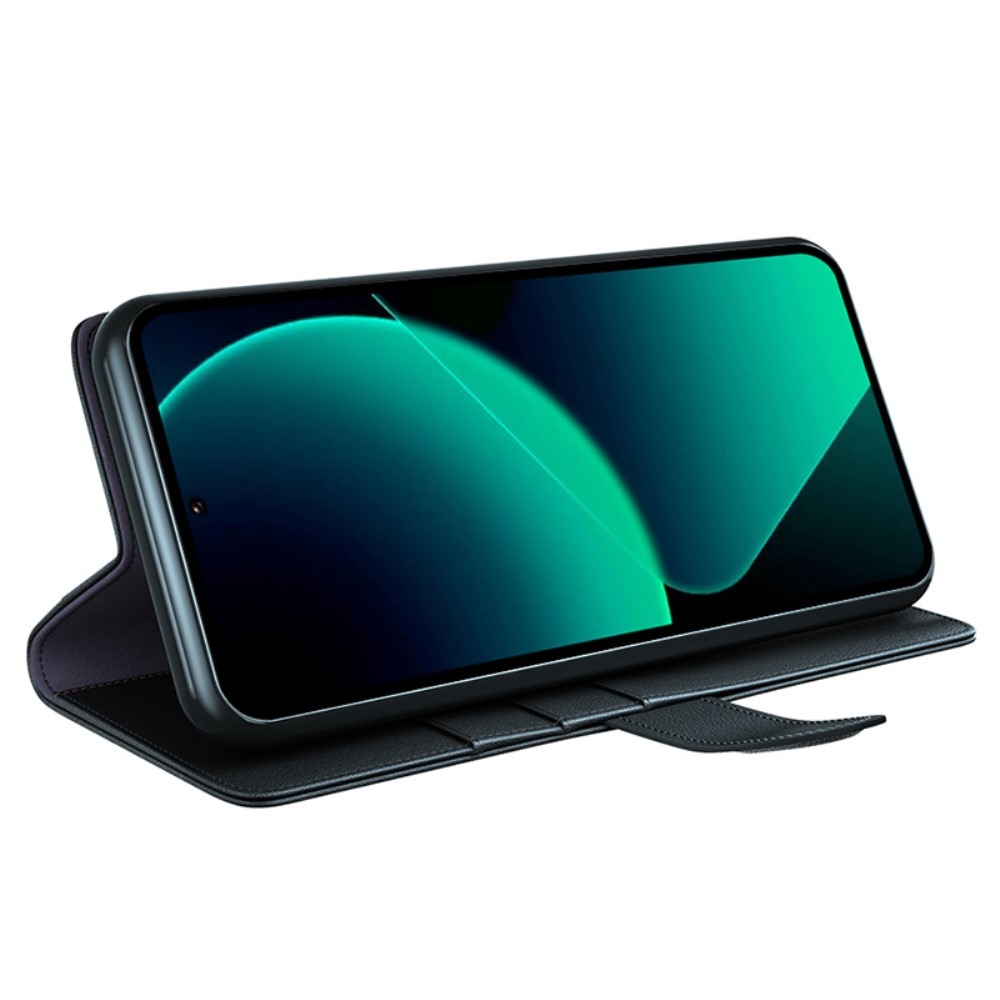 Äkta Läderfodral Xiaomi Redmi Note 13 Svart