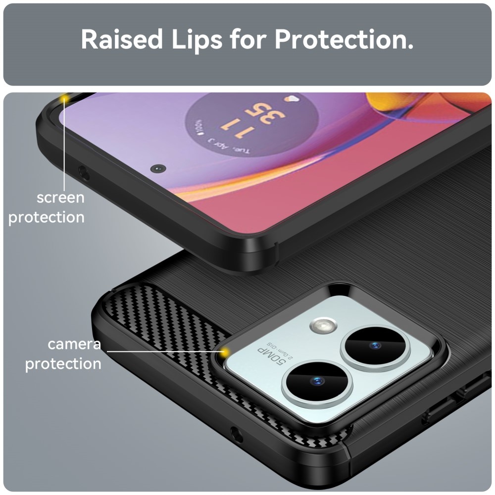 Motorola Moto G84 Skal TPU Brushed Svart