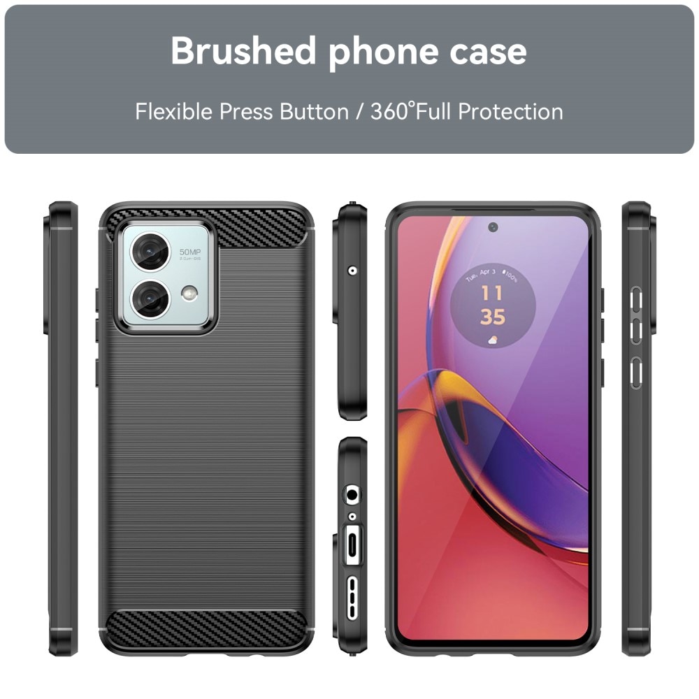 Motorola Moto G84 Skal TPU Brushed Svart