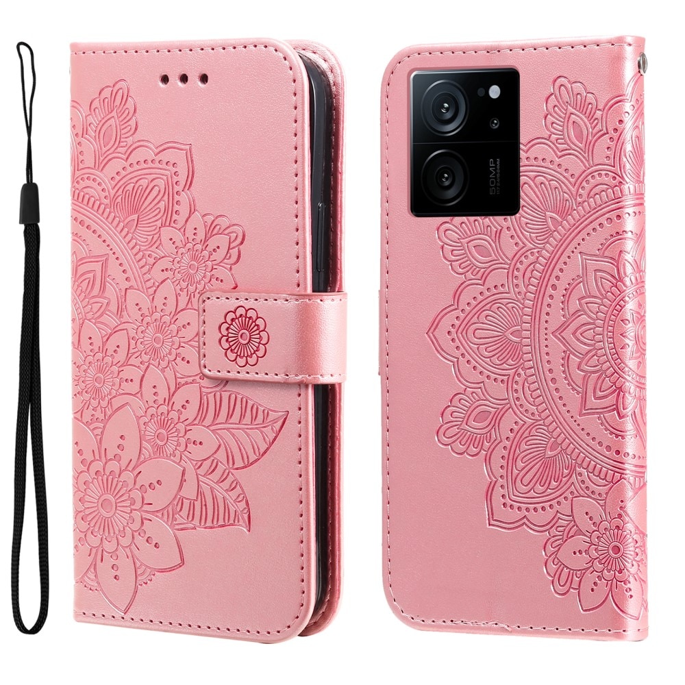 Läderfodral Mandala Xiaomi 13T rosa