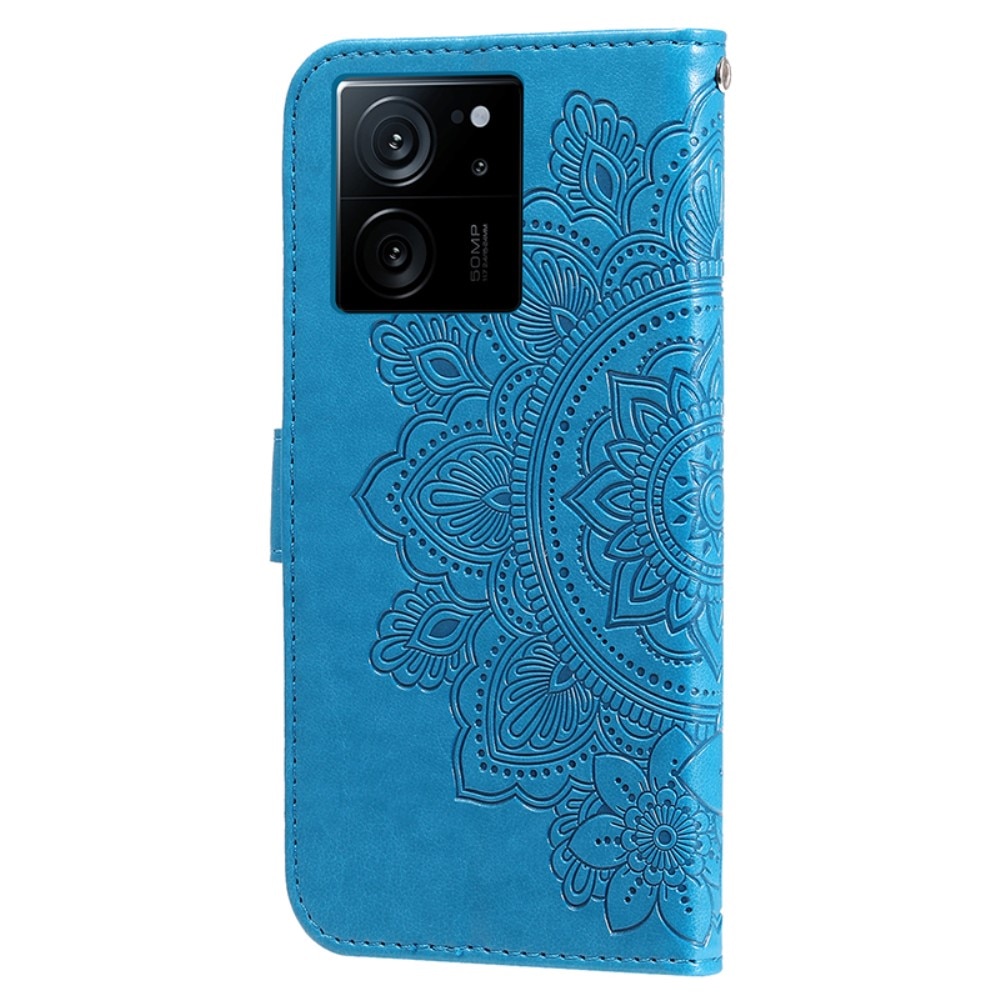 Läderfodral Mandala Xiaomi 13T Pro blå