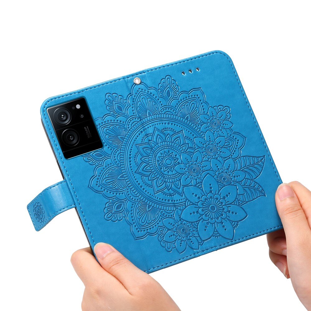 Läderfodral Mandala Xiaomi 13T blå