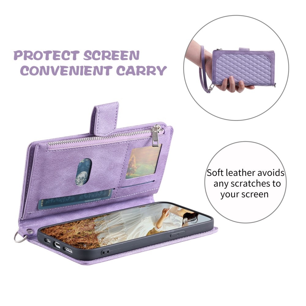 Plånboksväska Samsung Galaxy A15 Quilted Lila