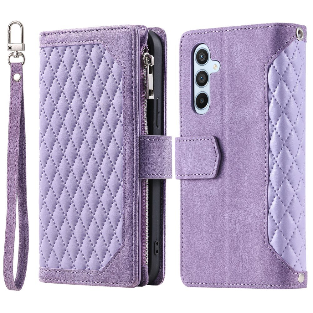 Plånboksväska Samsung Galaxy A15 Quilted Lila