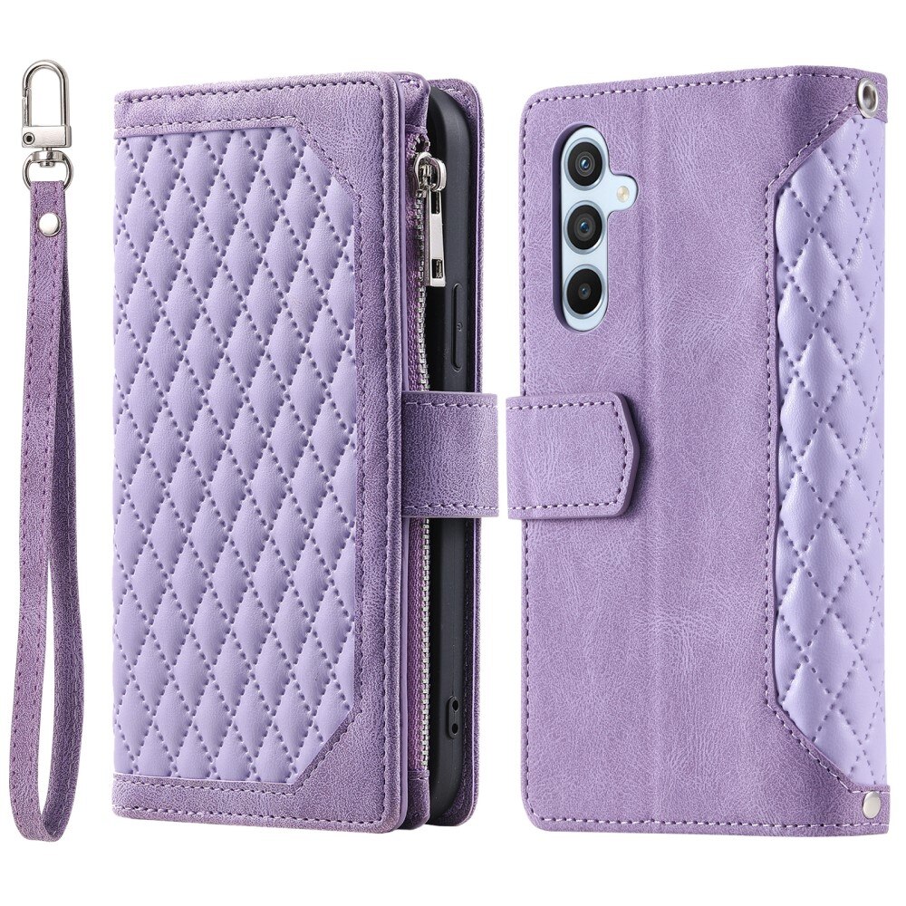 Plånboksväska Samsung Galaxy A15 Quilted lila