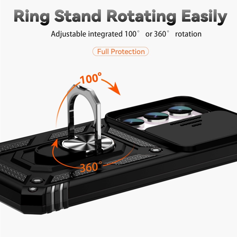 Hybridskal Ring + Kameraskydd Samsung Galaxy S23 FE Svart